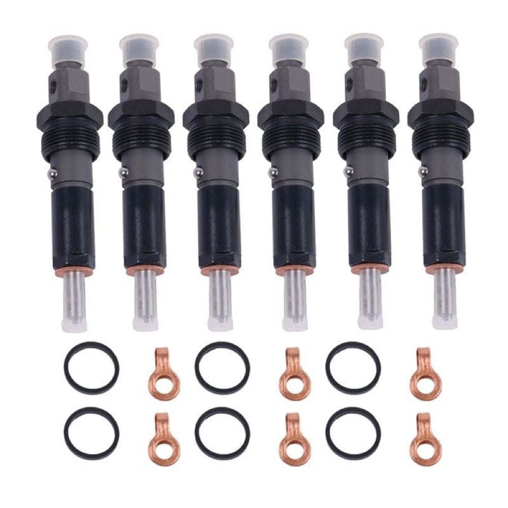 6 Pieces Fuel Injector 6738-11-3090 6738-11-3100 fits Komatsu Engine SAA4D102E SAA6D102E Excavator PC220-7 PC220LC-7 PC220LL-7L PW200-7 PW220-7H Loader WA320-5 WA320-5L
